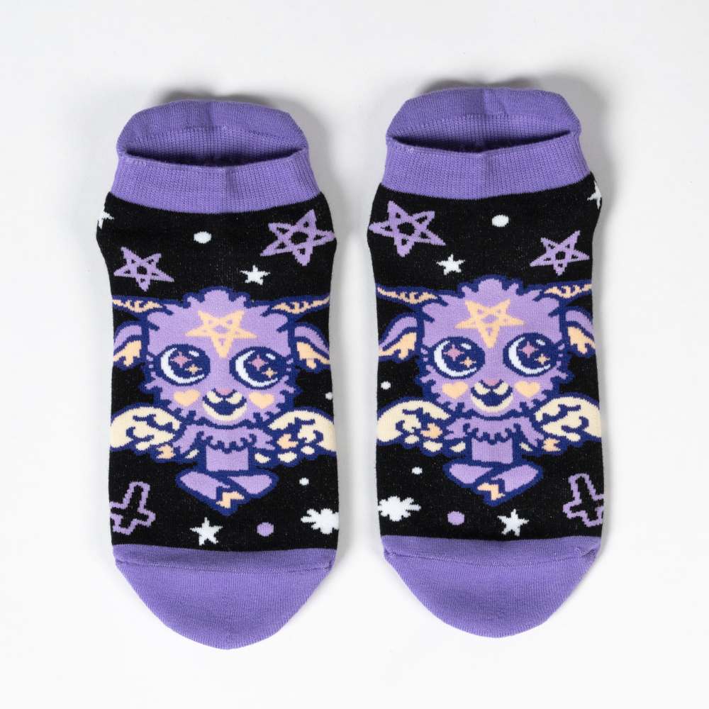 Footclothes - Baby Baphomet Chaussette de cheville - Noir/Violet